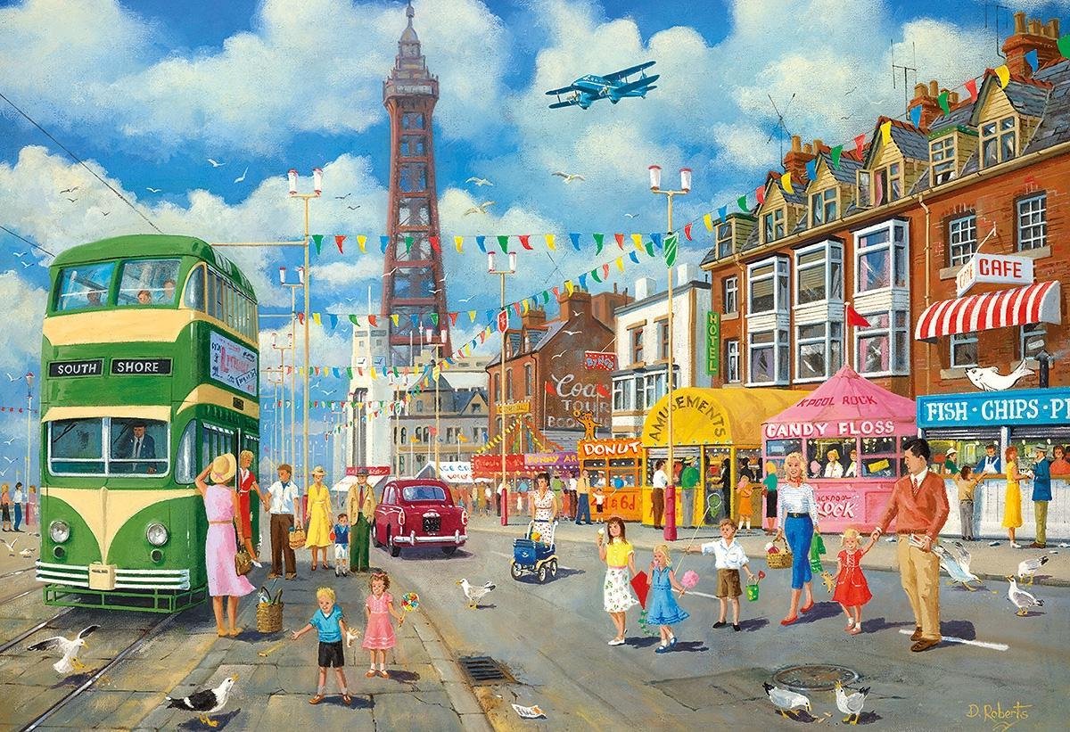 Gibsons puzzel Blackpool Promenade - 500 stukjes