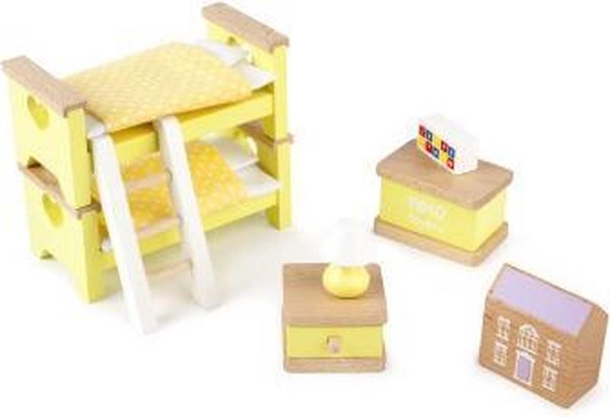 Tidlo poppenhuisinrichting kinder slaapkamer meubeltjes
