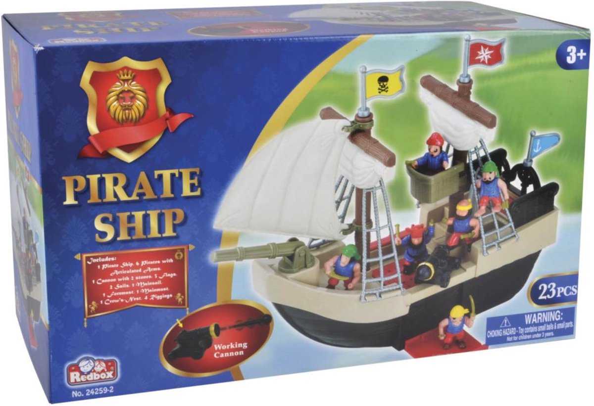 Piratenschip met 23 accessoires.