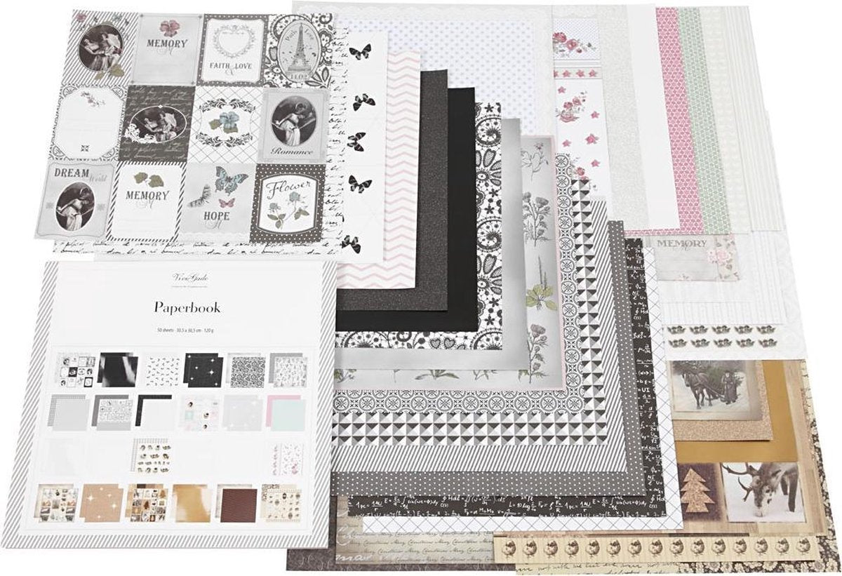 Vivi Gade Designpapier Blok Zilver 30