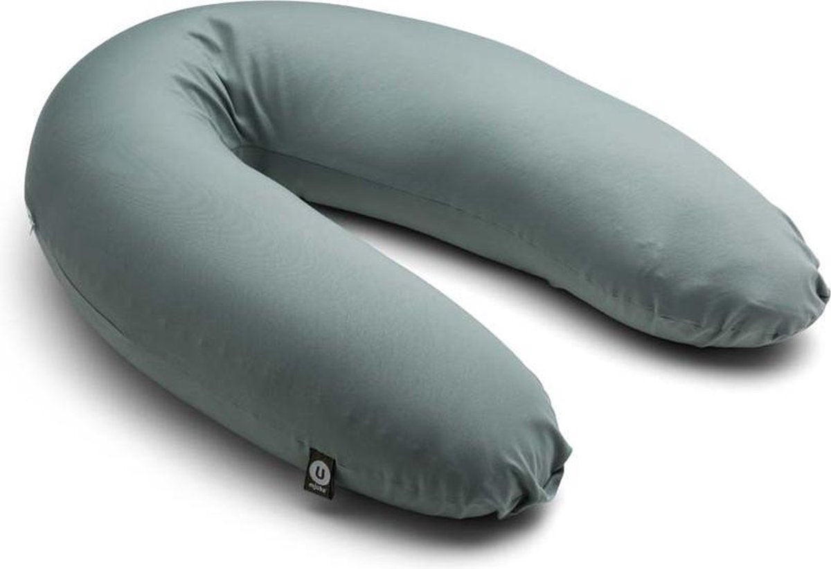 Mjuka Voedingskussen | Incl. Voedingskussenhoes | Polyester Vulling | Babykussen Groen | 100% Nederlands Product | 180 cm