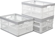 3 Witte Vouwkratten 17L 35x26.5x18.5 Wasmand