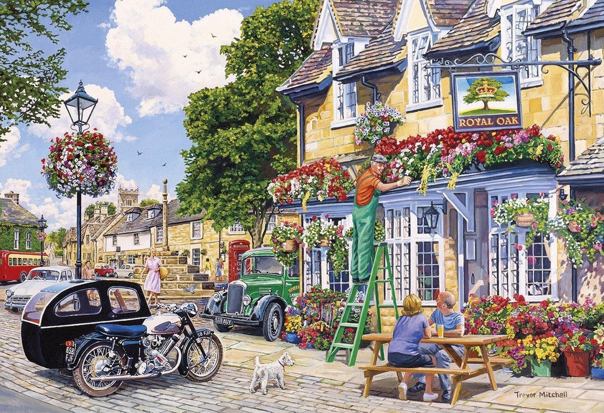 Gibsons puzzel The Gardener's Round - 4 x 500 stukjes