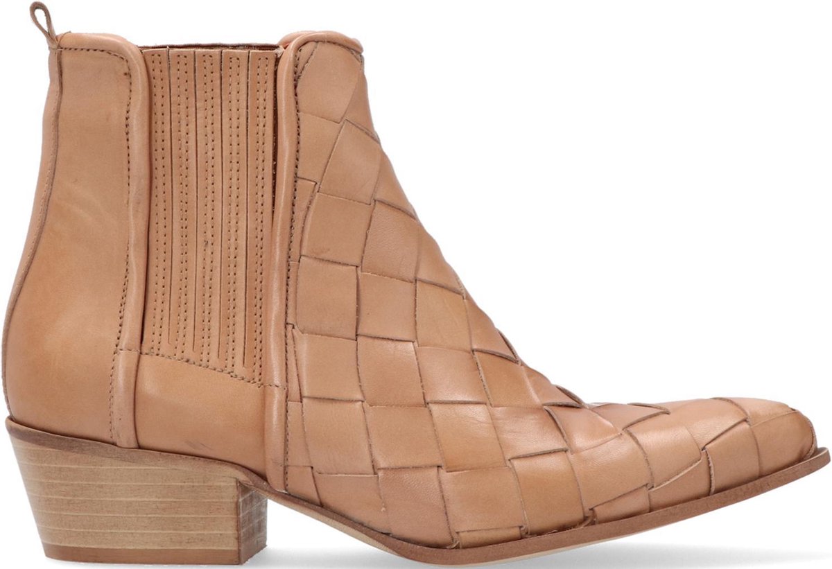 Notre-V 08b-201 Enkellaarsjes - Enkelboots - Dames - Beige - Maat 38