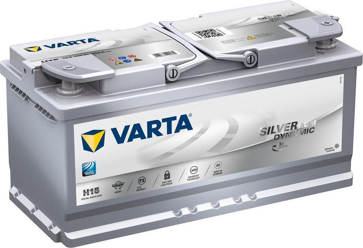Varta Start-Stop Silver Dynamic AGM 605901095 H15 12V 105 Ah 950A/EN Start Accu 4016987144534