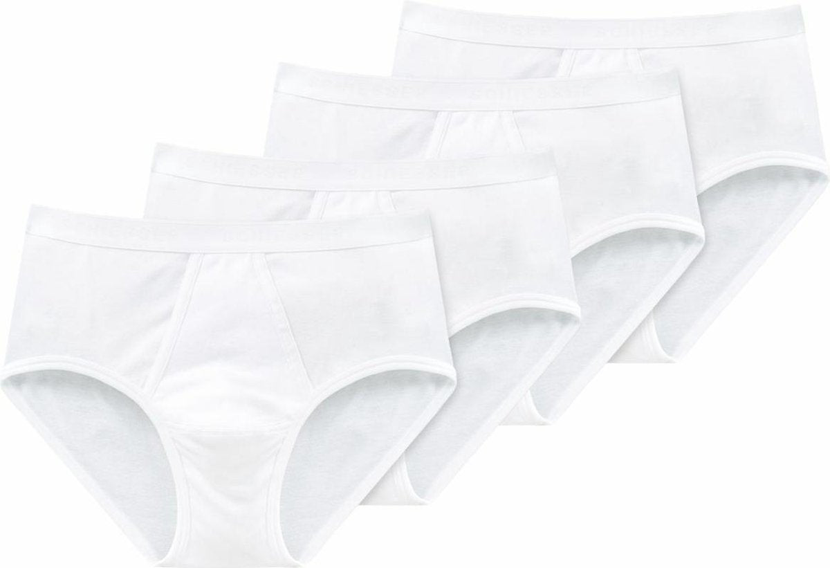 Schiesser sportslip met opening 4 pack Original Classics fijnrib