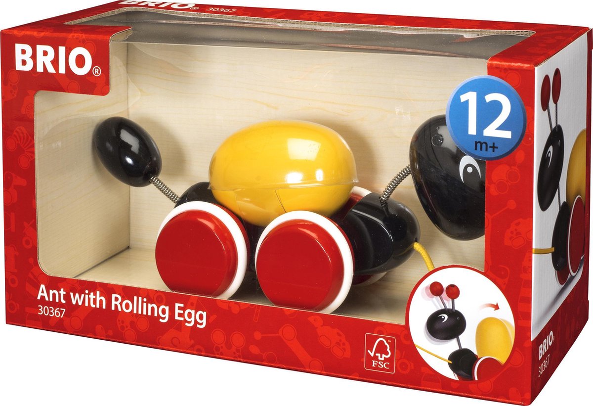 BRIO Mier met ei- trekdier