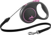 Flexi Rollijn Black Design Cord Roze