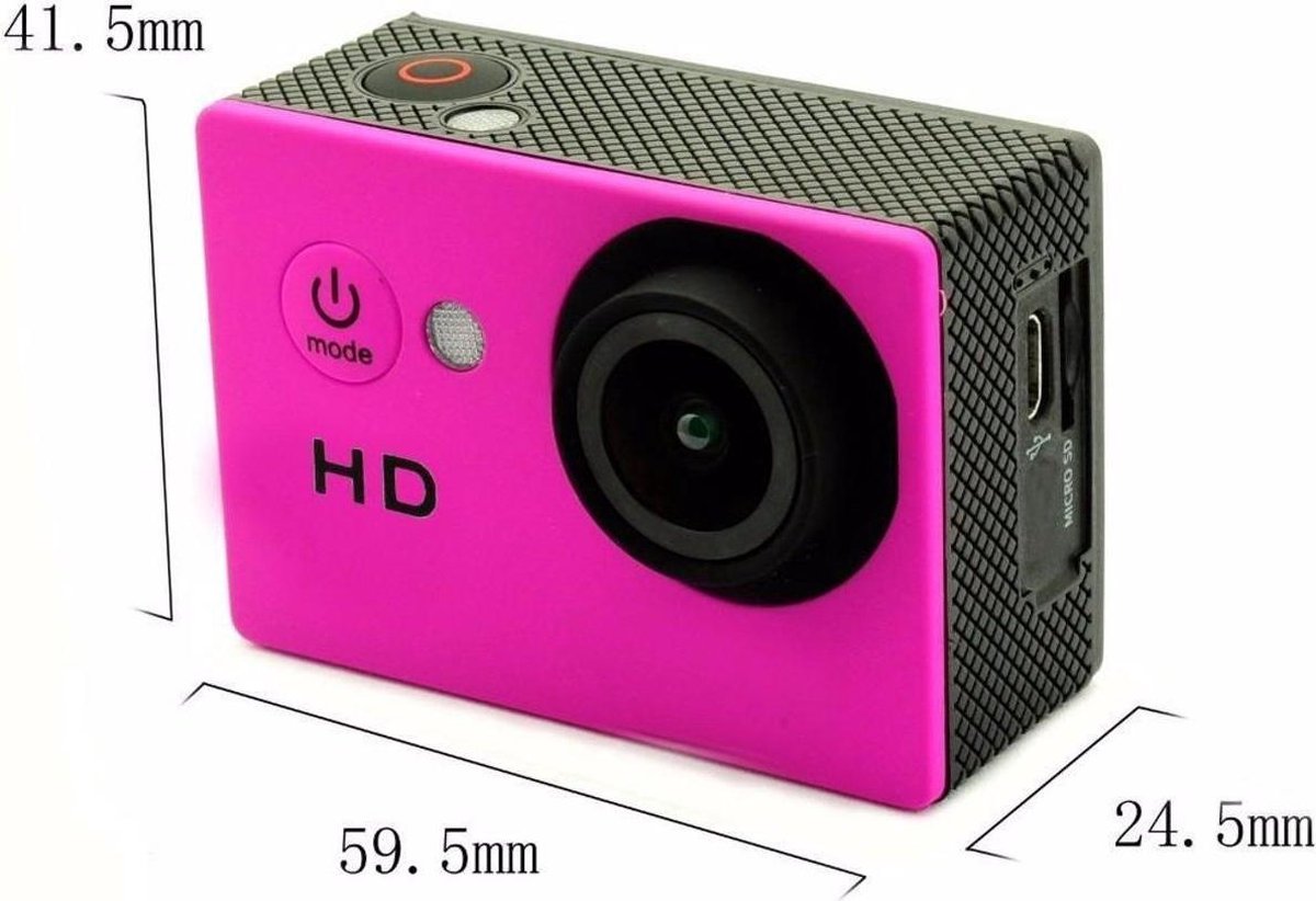 Action Cam K4 kleur rose