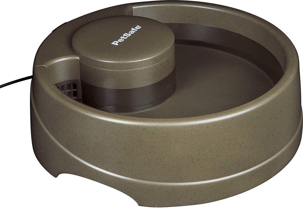 TZ® Bruine Waterfontein 3.4L | Kattenfontein drinkfontein | Drink fontein huisdieren | Poezen waterbron | Dieren drinkbak water bak voor kat en hond