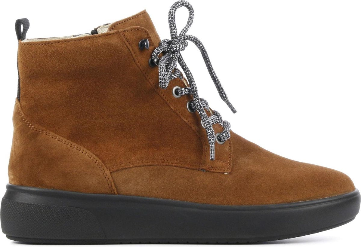 Waldlaufer Vrouwen Suède  Enkellaarsjes / Laarzen / Damesschoenen 763701 - Cognac - maat 42