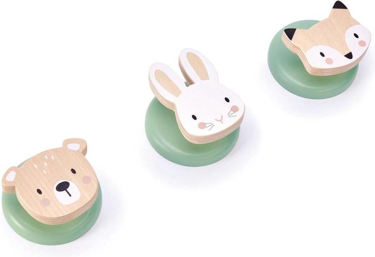 Tender Leaf Toys Kapstokhaakjes Junior Dieren Drie Stuks