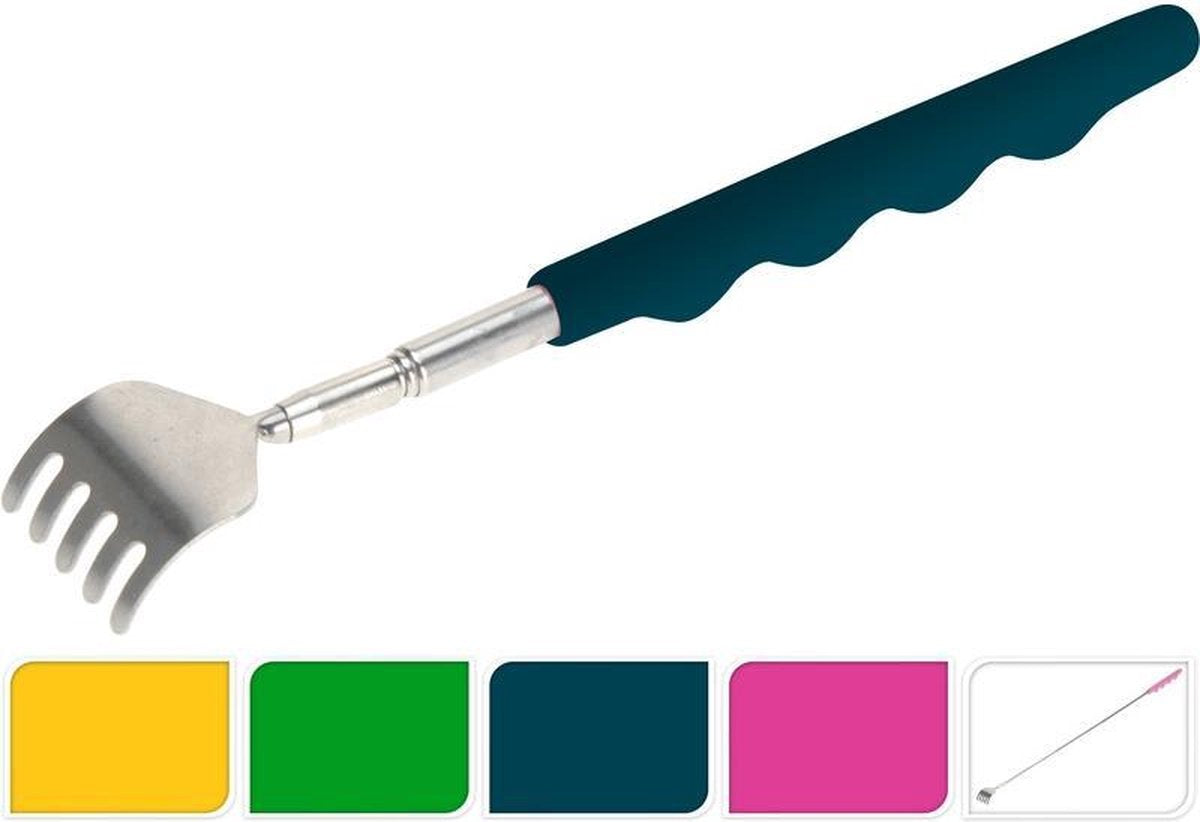 Groene uitschuifbare ruggenkrabber 20 cm - Ruggenkrabbers/rugkrabbers uitschuifbaar