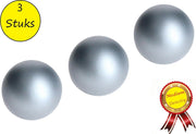 Banzaa Stressbal set 3 stuks Medium Density 6cm Zilver