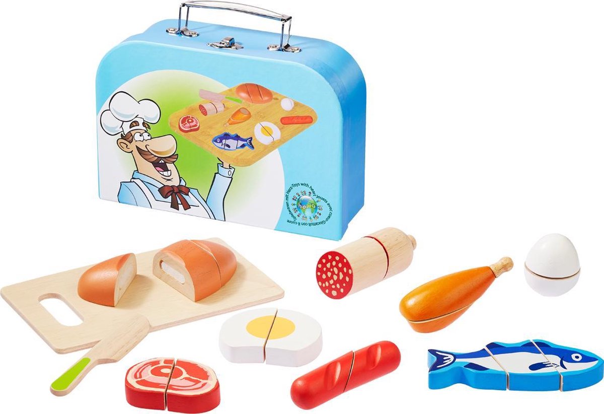 howa Houten Speelgoed Snijset in een koffer 4875