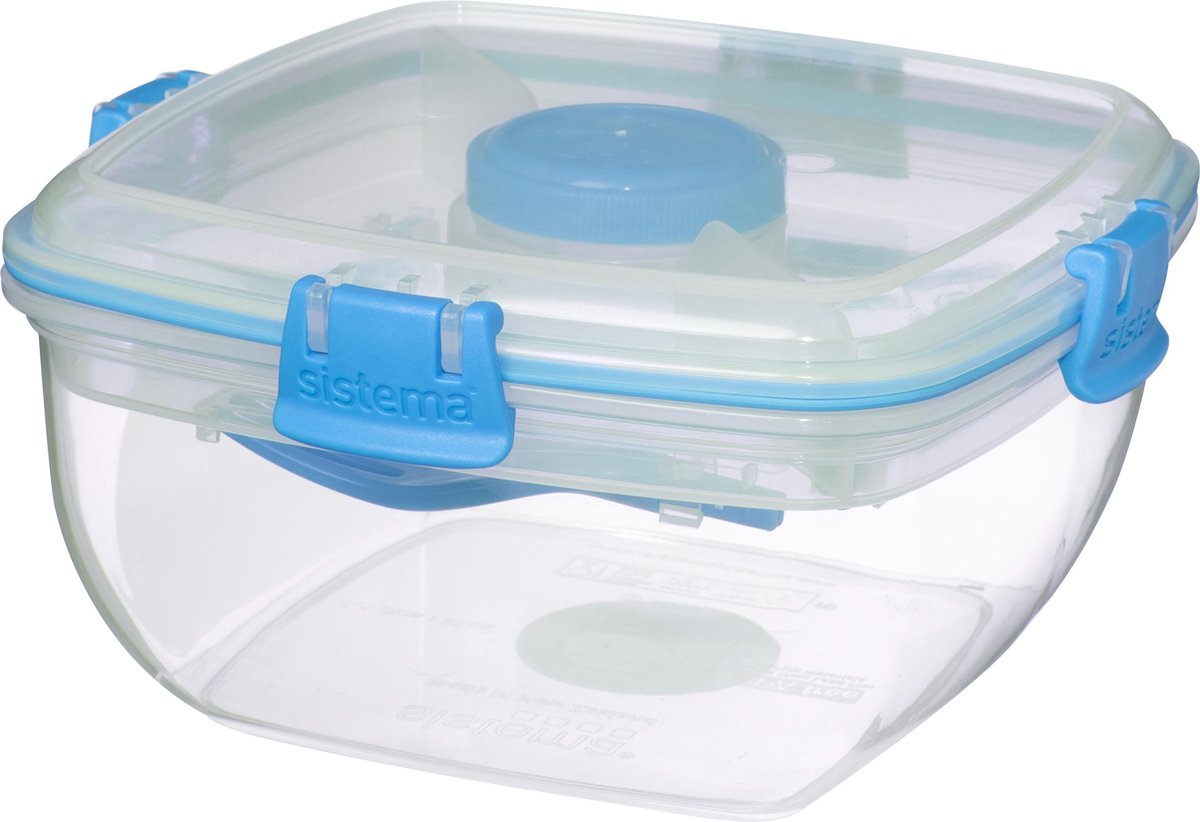 Sistema To Go Vershouddoos - Voor Salade - Blauw - 1.1 Liter