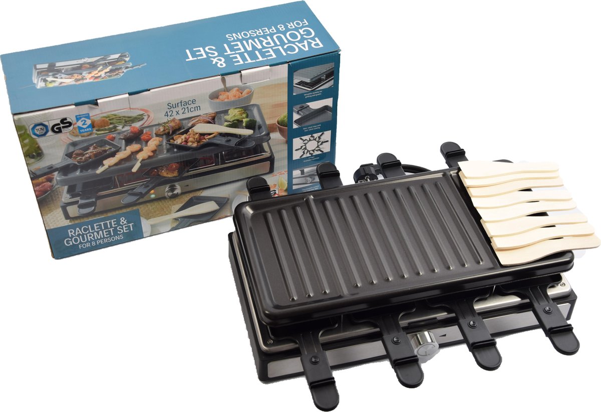 Gourmetstel Raclette grill 8 personen