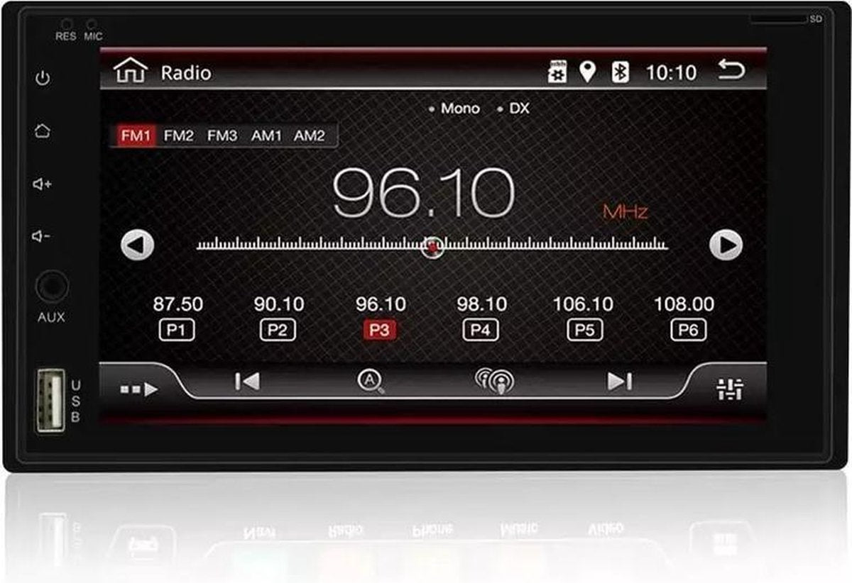 Universeel 2din Android 6.2 inch navigatie bluetooth usb wifi aux 2+32GB