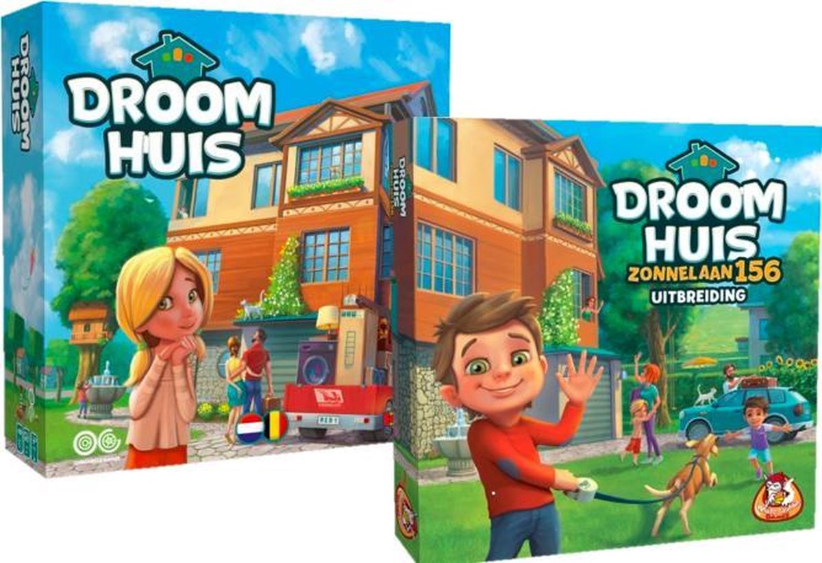 Kinderspelvoordeelpakket White Goblin Games Droomhuis inclusief basisspel en uitbreiding Zonnelaan 156