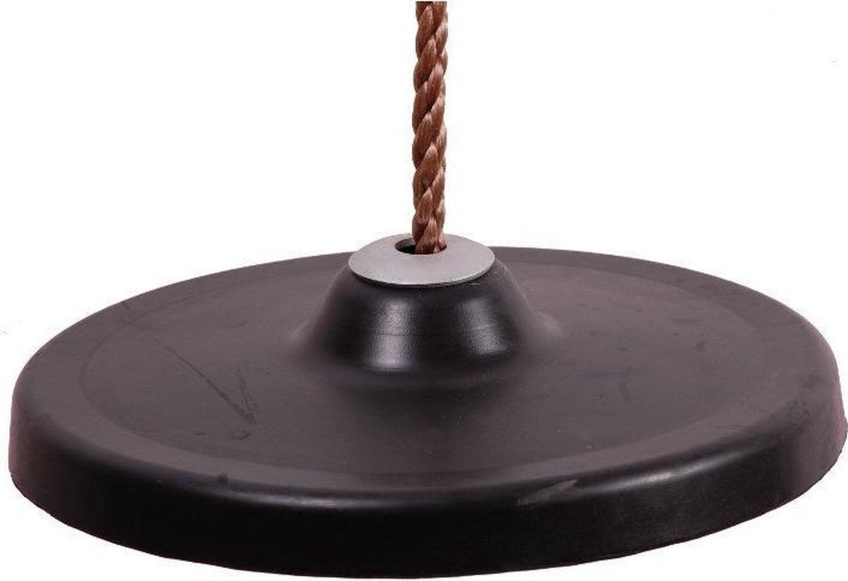 Schotelschommel Rubber Zwart met PP touw