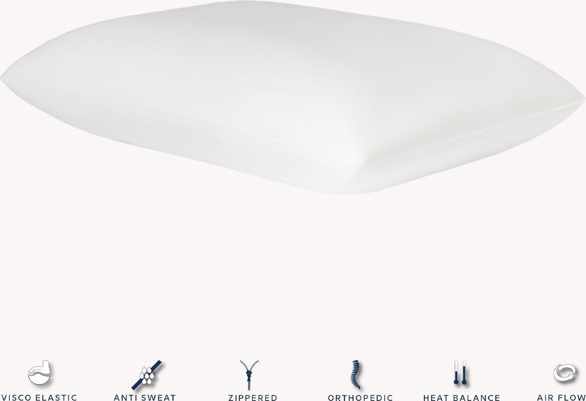 Nova Lekker Sleep Plump - Hoofdkussen - Orthopedische - Schuimrubber - 59x39x13cm