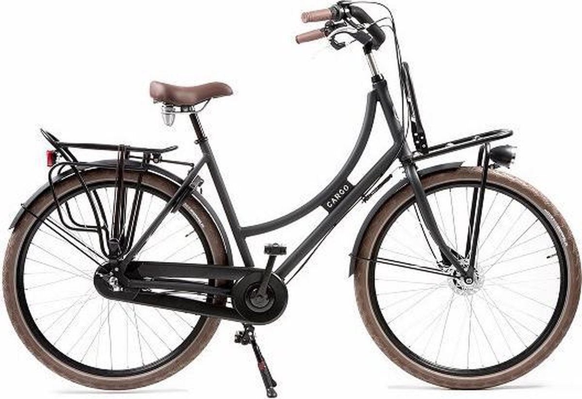 Avalon Cargo - Fiets - Vrouwen - Zwart - 56 cm