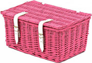 Fietsmand roze met deksel klein (1084)