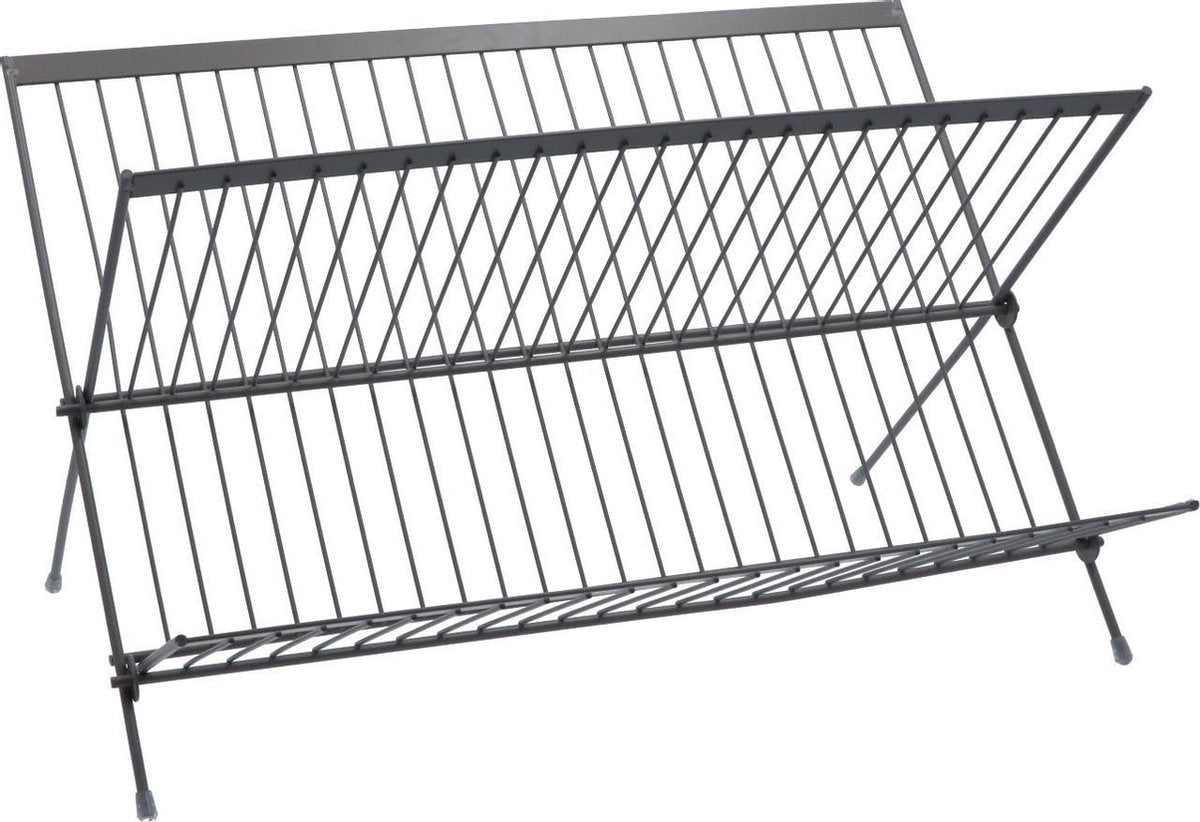 4Goodz Opvouwbaar Afdruiprek voor afwas 25x26x45 cm - Grijs
