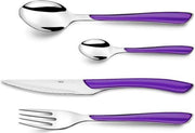 Amefa Eclat - Paars - Bestekset - RVS - (Set van 24) en Yourkitchen E-kookboek