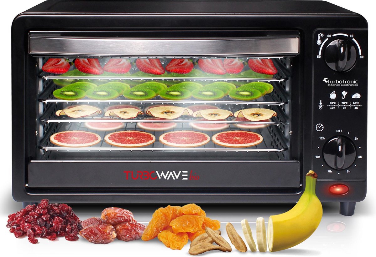 TurboTronic TT-FD14 - Digitale Metalen Voedseldroger - 350W
