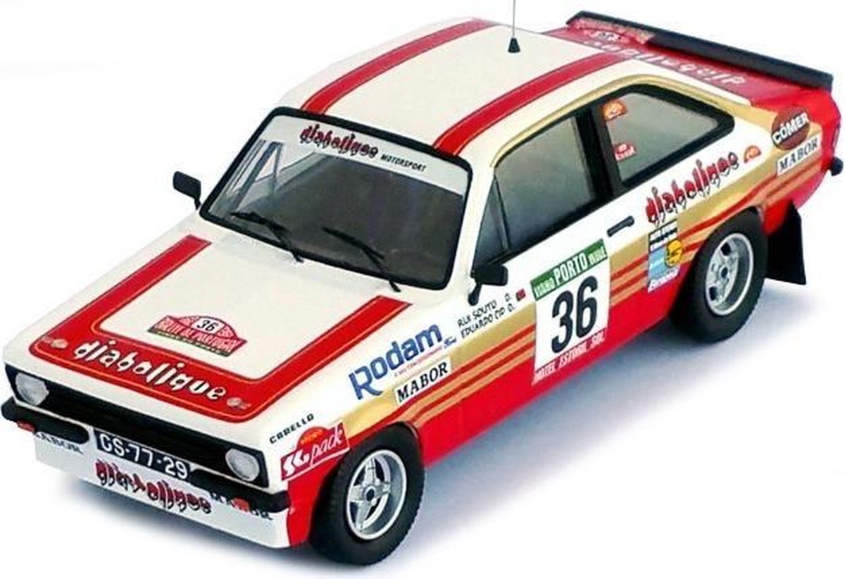 TROFEU Ford ESCORT MKII RS2000 #36 SOUTO/CID RALLY PORTUGAL 1982 schaalmodel 1:43
