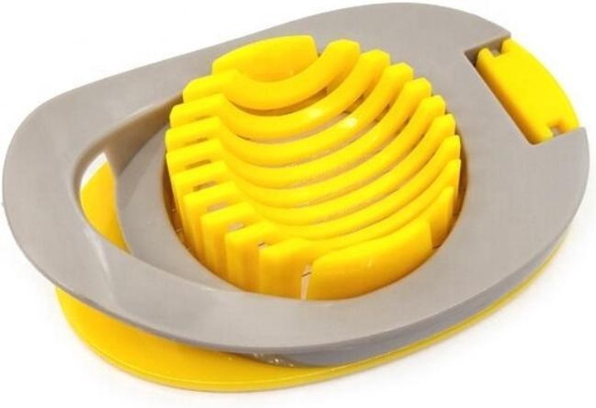 Ei-snijder- Ei snijder - Eiersnijder - vaatwasbestendig - snijden - ei - Geel/grijs