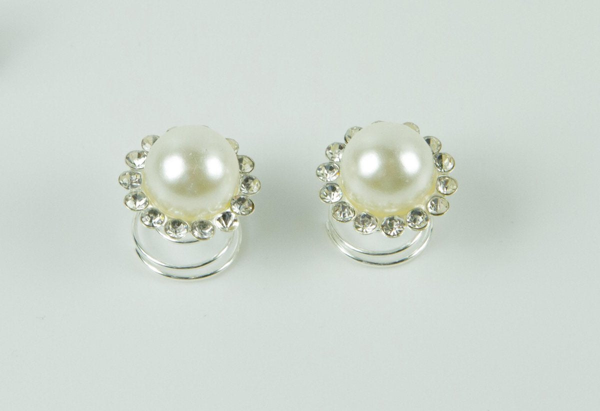Curly's grote bol parel met rondom strass
