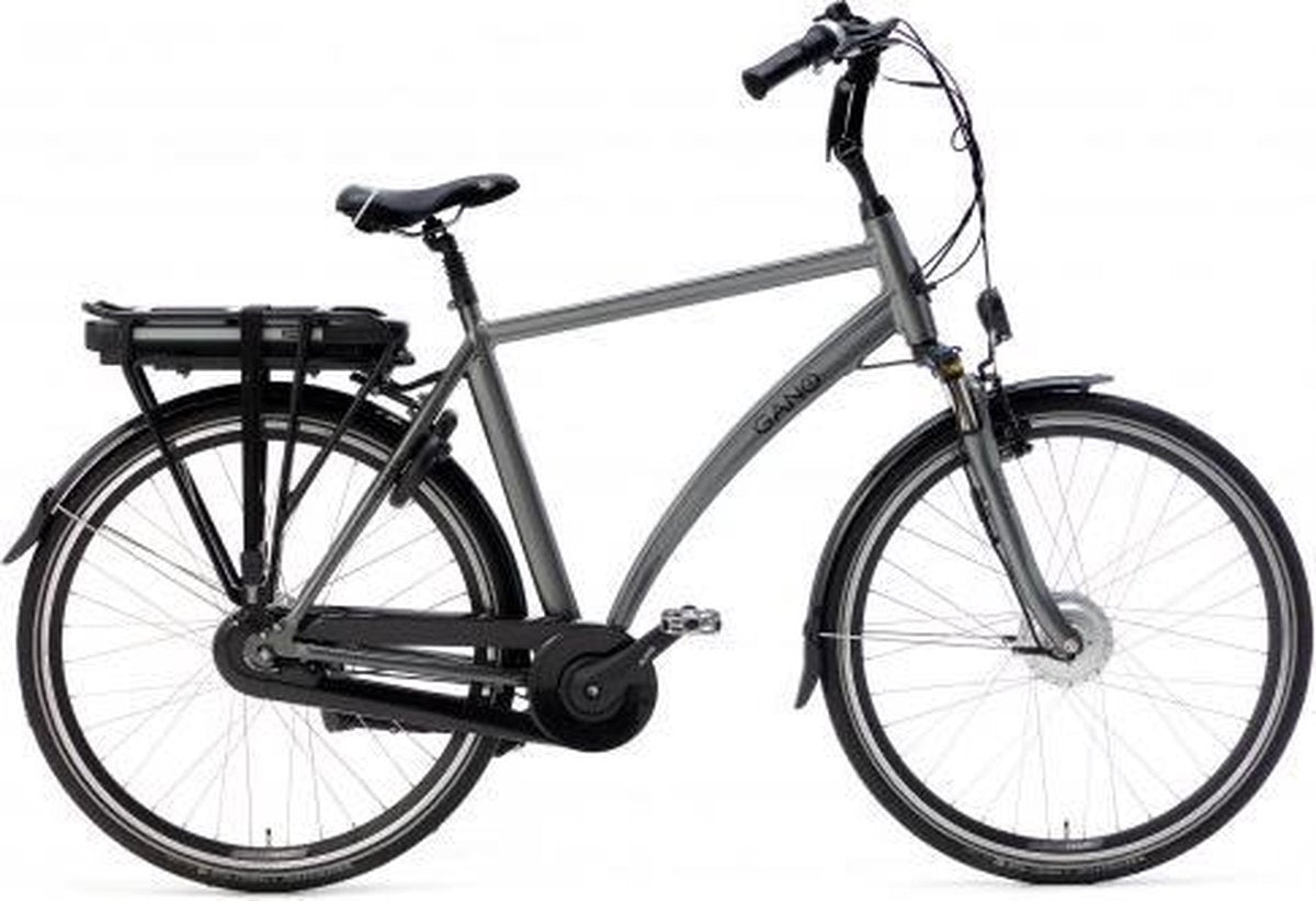 Gano Classic E3 Elektrische Herenfiets - Stadsfiets - 57 cm - Grijs