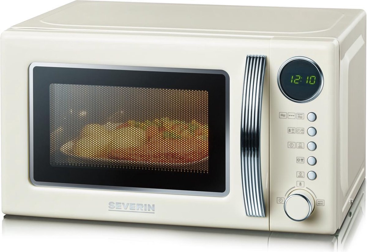 Severin MW 7892 - Retro magnetron met grill - wit