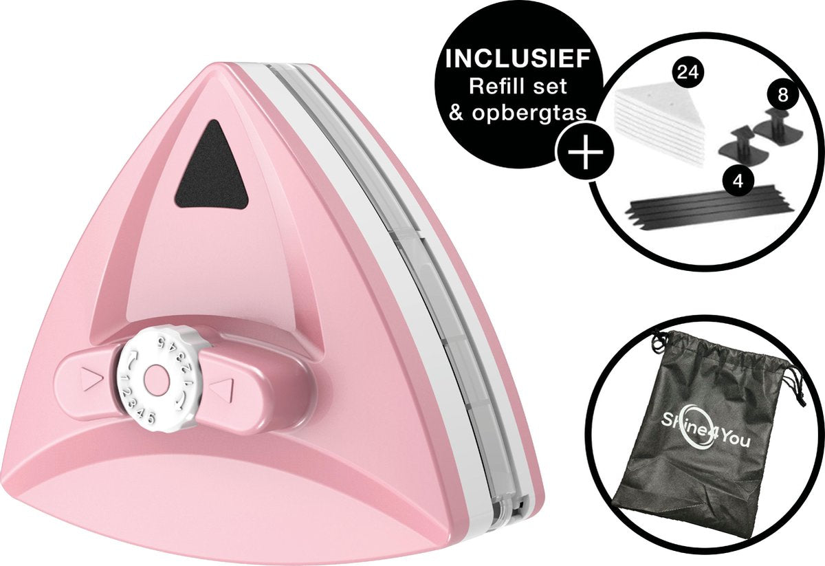 Magnetische Ramenwasser - Raamdikte 5-30 mm -  Incl. Refill set & Opbergtas