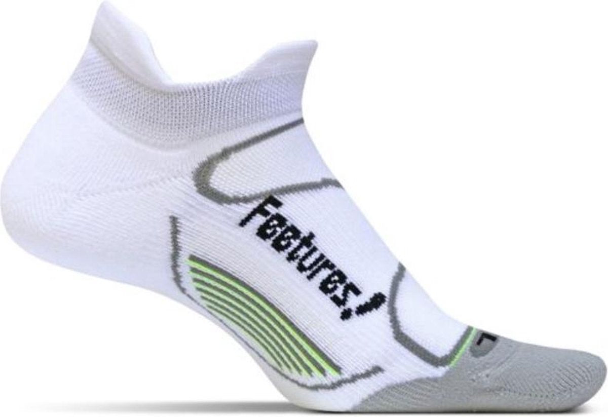 Feetures Elite Light Cushion - Hardloopsokken - Sportsokken - Wit/Grijs - S