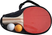 Tafeltennisset van 2 batjes en 2 ballen - Rood / Zwart - Kunststof / Hout
