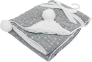 Soft Touch Babydeken Sterren Pompom 75 X 100 Cm Grijs