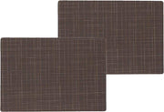 2x stuks stevige luxe Tafel placemats Liso bruin 30 x 43 cm - Met anti slip laag en Teflon coating toplaag