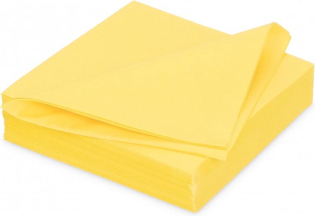 GALA Servetten - Citron - 40x40cm - 25 Stuks - Geel