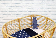 Wallabiezzz - Babydeken - Wiegdeken - Ledikantdeken - Ster Donkerblauw - 75x90cm