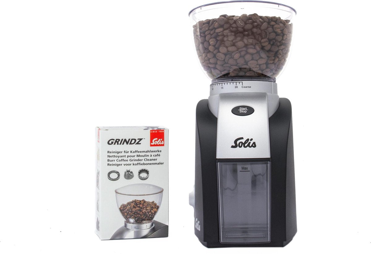 Solis Scala Plus Grinder 1661 Koffiemolen + Grindz Reiniger