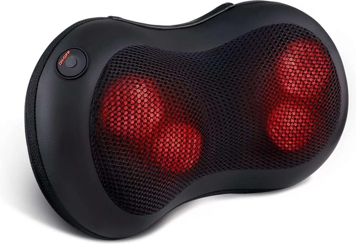 Massagekussen - Massage kussen Nek en Rug - Shiatsu - Infrarood warmte - Inclusief adapter voor in auto
