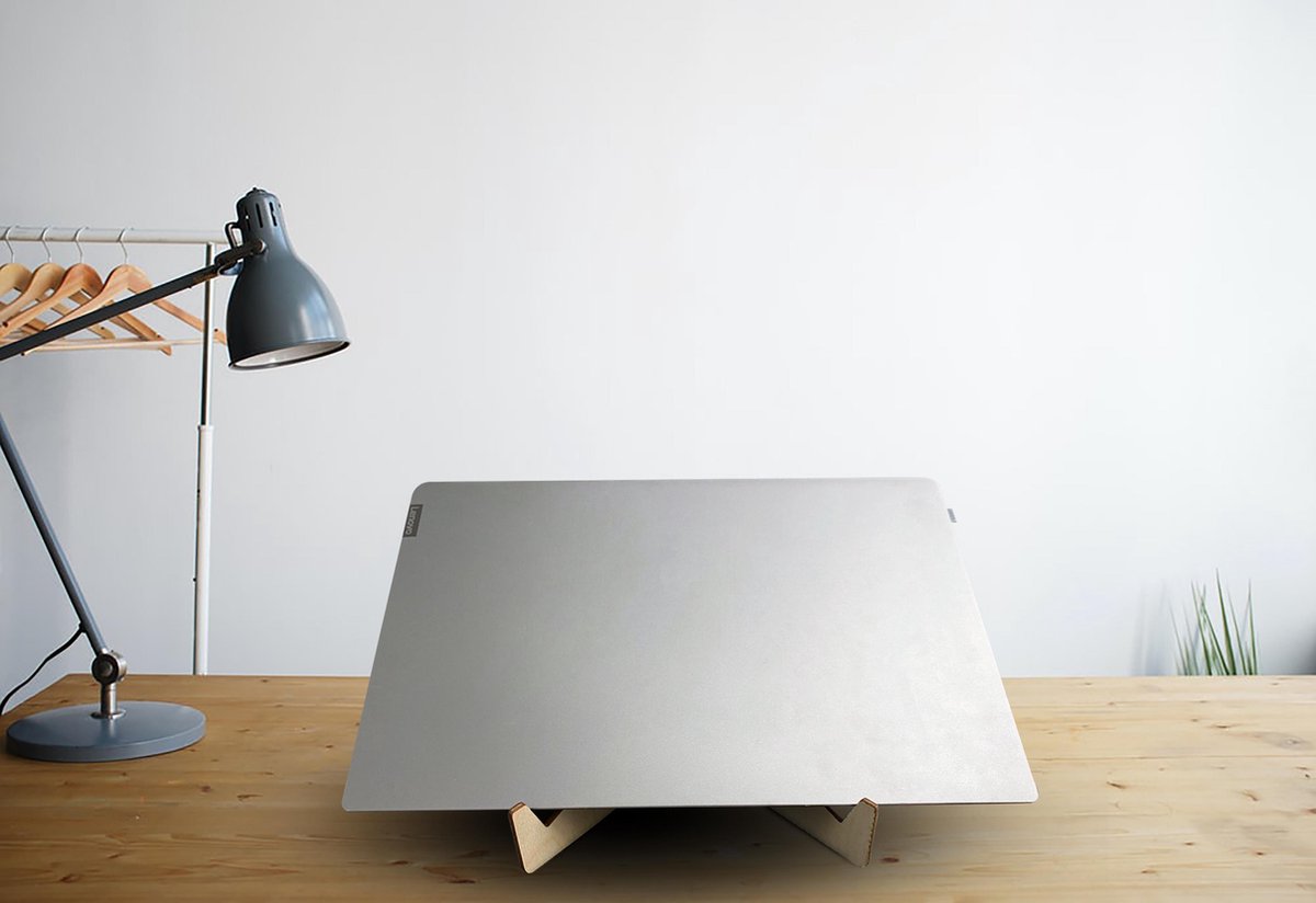 Laptophouder | Laptopstand | Laptopverhoging | Laptop Accessoires | Kantoorartikelen | Hout | Kantoor | Thuiswerken