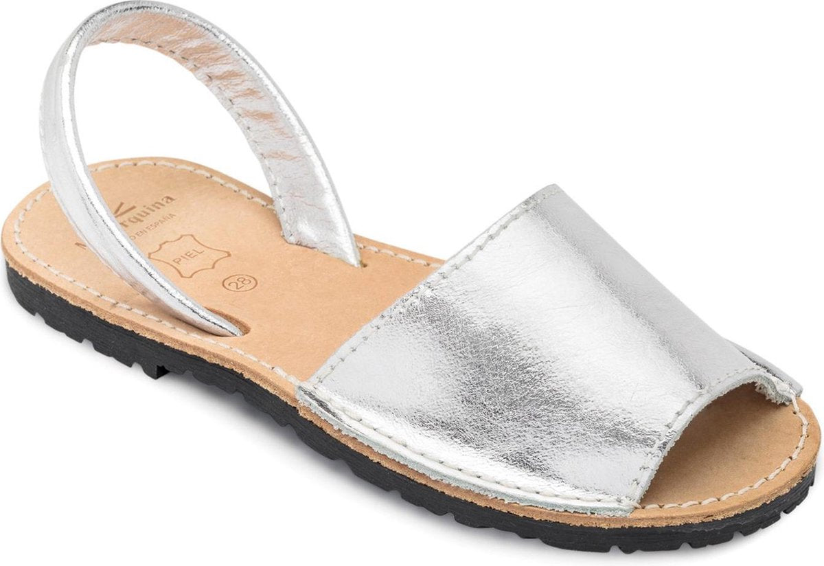Menorquina-spaanse sandalen-menorquinas -avarca-zilver-maat 39