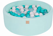 Ronde Ballenbak set incl 200 ballen 90x30cm - Mint: Turquoise