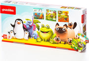 Puzzlika - Vrolijke Dieren - 3 Puzzels