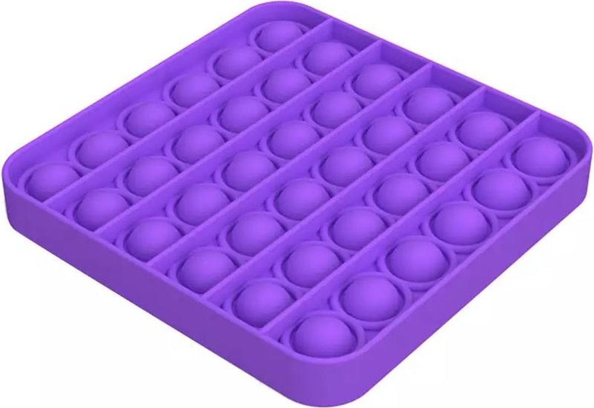 Pop It-Vierkant-Paars-Fidget Toys-Tik Tok-Bubble