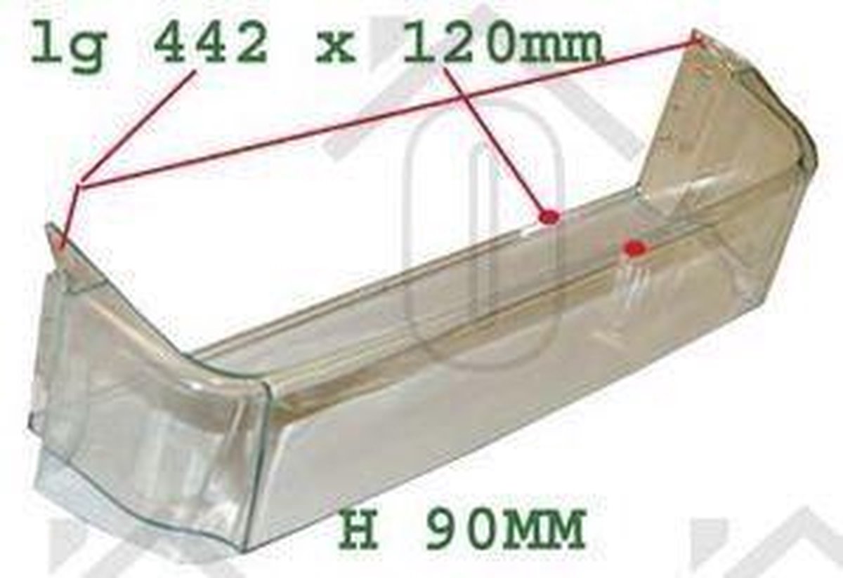 AEG Flessenrek Transparant 475x120x90mm ERB2622